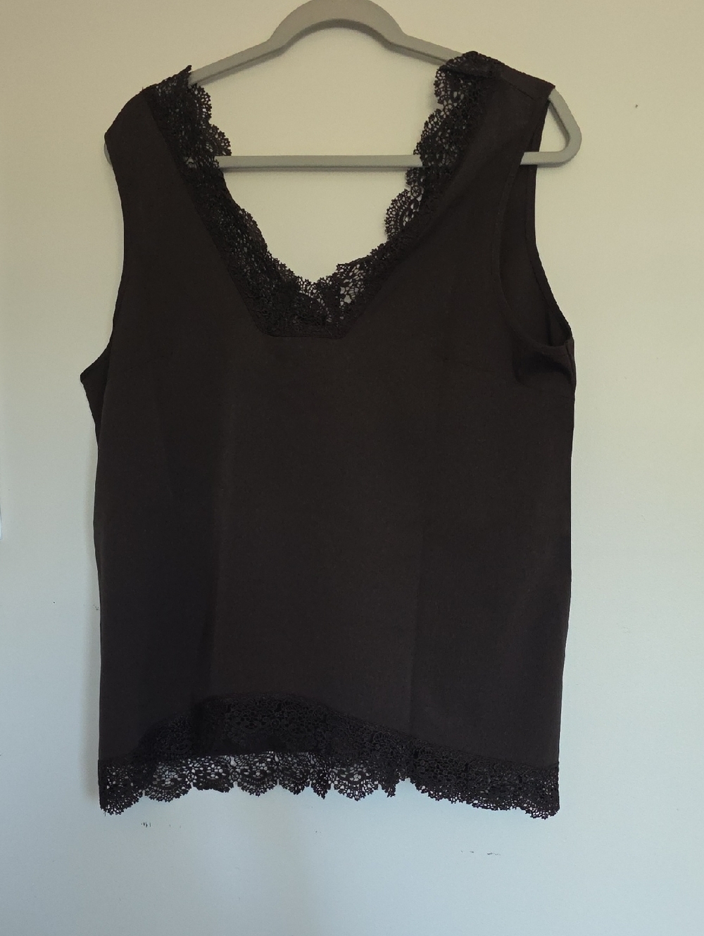 Black Lace-Trim 2 Piece Outfit Women's Relaxed Fit - Picture 3 of 4